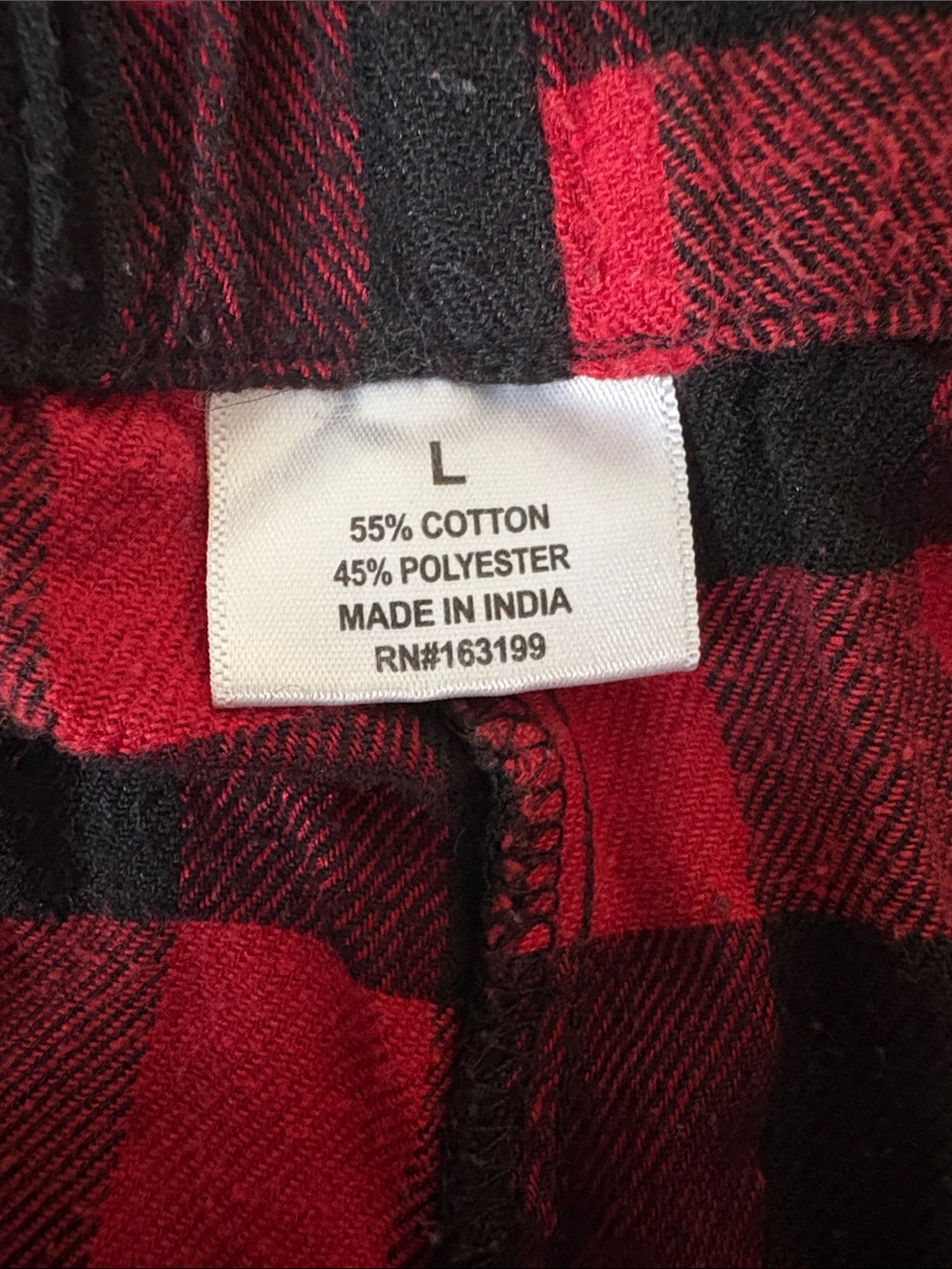 Women's Red and Black Buffalo Plaid Lounge Shorts - Picture 2 of 3
